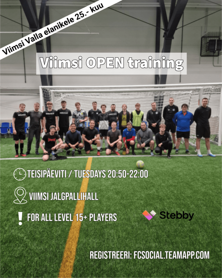 jalgpallitrenn tallinnas, täiskasvanutele, harrastajatele, wismari staadion, järveküla staadion, peetri staadion, loo staadion, viimsi, viimsi jalgpallihall, mustamäe raja hall, rahvaliiga